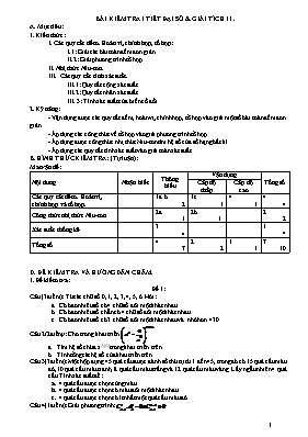 Bài kiểm tra 1 tiết Đại số & giải tích 11 chương 2